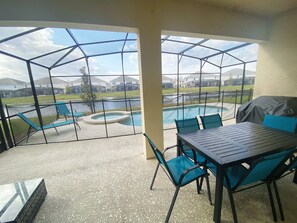 Outdoor pool, a heated pool - New Luxury 12BR/11.5BA Villa 15 Mins to Disney with Pool / Sleep 30 (Kissimmee)