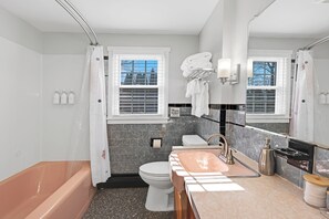 Bathroom - MCM Vibe • Workspace • Arcade • Fenced Yard • Firepit • BBQ • Dogs OK (Paxton)