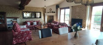 5 Bedroom countryside gite with heated  pool close to Chalais, terraces & garden