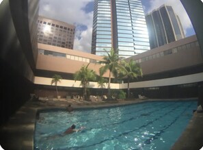 Outdoor pool, a heated pool