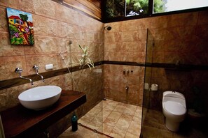 Shower, hair dryer, towels, soap - A 5 Minutos de Santa Elana. Ideal Para Parejas (Provincia de Puntarenas)