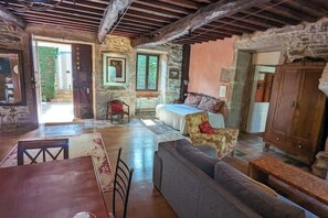 Living area - Casa de Piedra de 1900, Loft con Encanto. Patio Privado con Sombra Natural (Vigo)