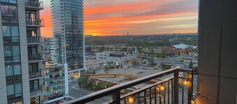 Luxury 2 bedroom,  2 bath condo in the beautiful west end of downtown Calgary. 