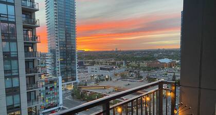 Luxury 2 bedroom, 2 bath condo in the beautiful west end of downtown Calgary.