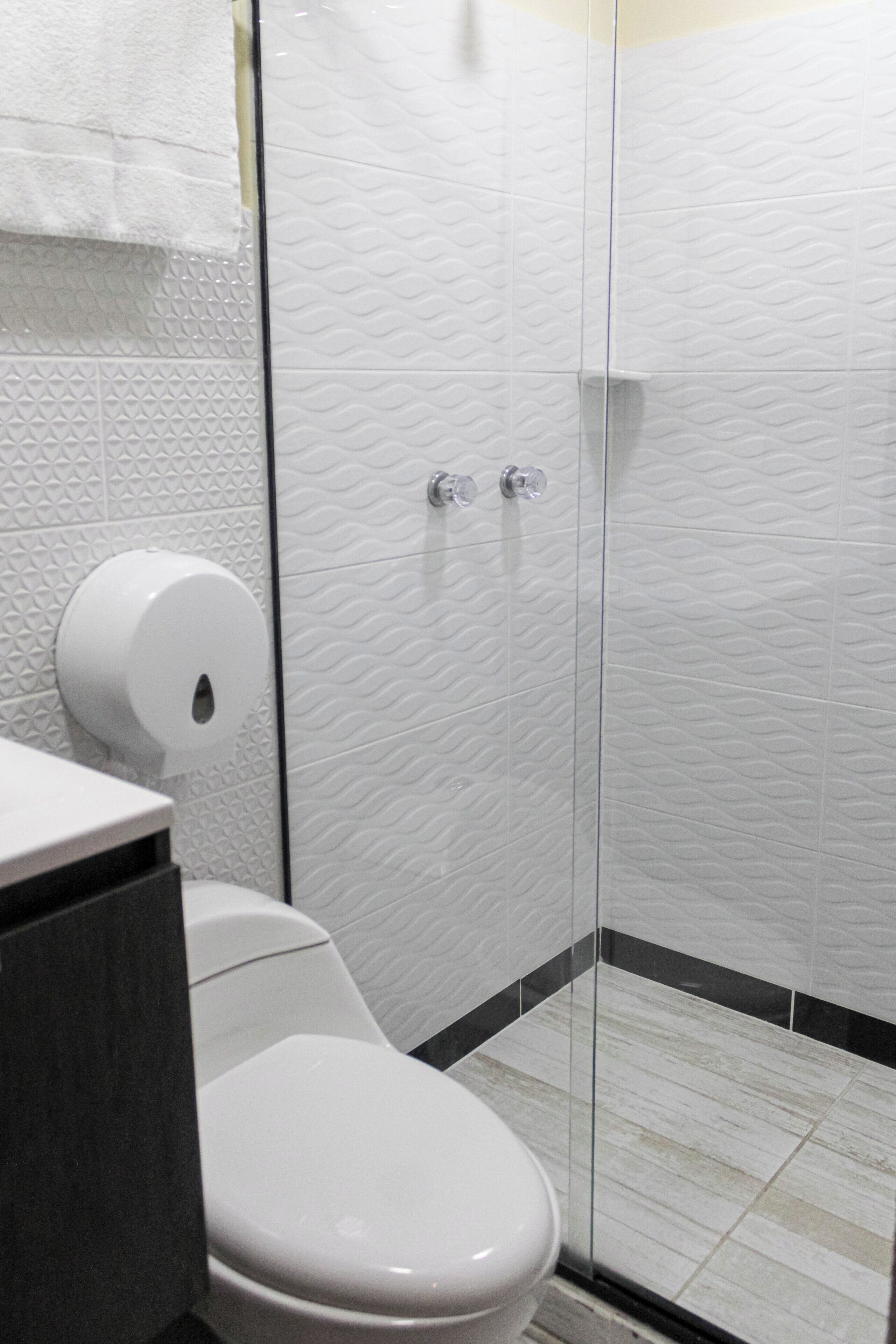 Towels, soap, toilet paper