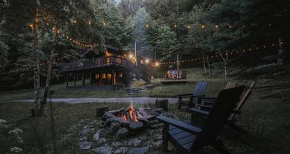 Cozy & Modern Catskills Cabin on 4 Acres with Wood Fired Hot Tub and Firepit