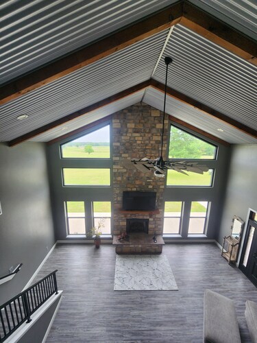 The Farmhouse is a perfect getaway with a beautiful view of the sunset!