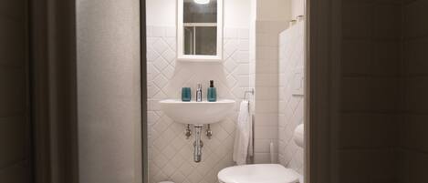 Ducha, secador de pelo, bidet, toallas