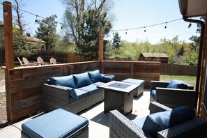 Terrace/patio - The Traveler's House-Central to All, Hilltop, Hot Tub, Gameroom, Firepit, Skiing (Wheat Ridge)