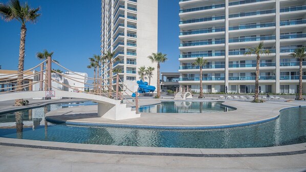 A heated pool