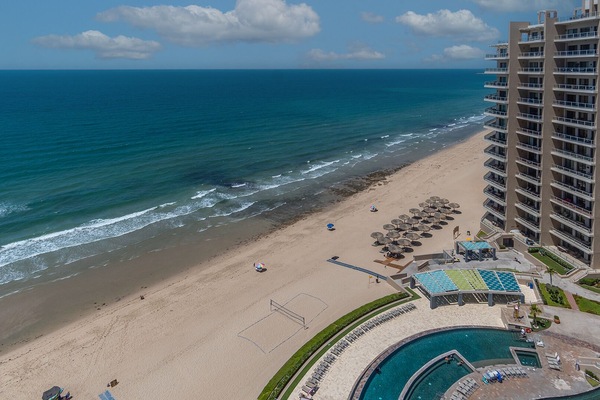the views below the balcony
