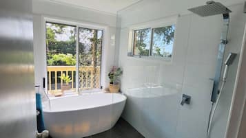 Hair dryer, towels