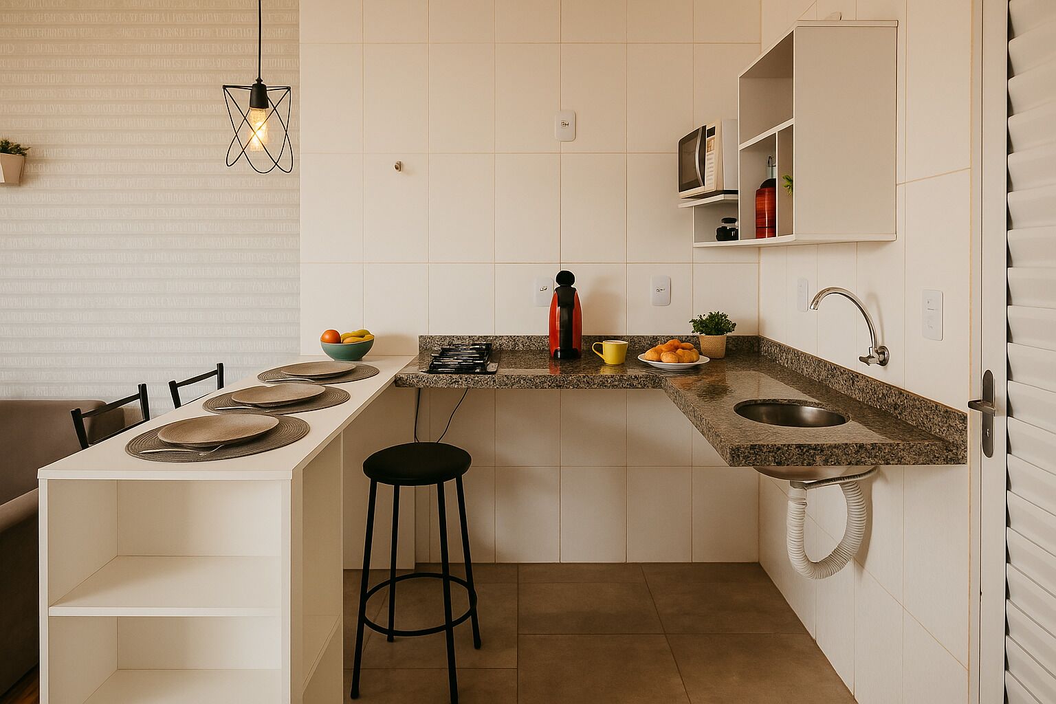 尊爵開放式客房, 庭園景觀 | 私人廚房 | 微波爐、爐台、義式濃縮咖啡機、烤盤