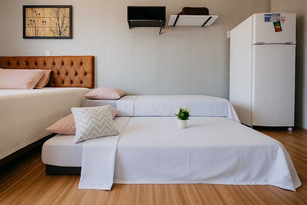 Family Double Room, Courtyard View | Hypo-allergenic bedding, minibar, individually decorated