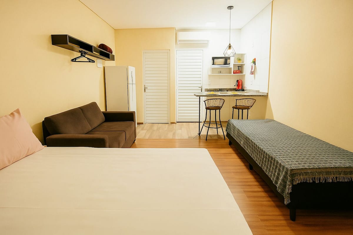 Family Studio Suite, Courtyard View | Hypo-allergenic bedding, minibar, individually decorated