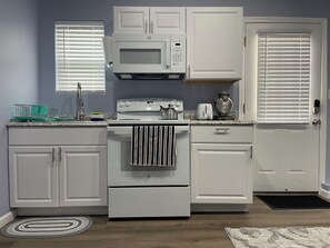 Microwave, oven, stovetop, paper towels