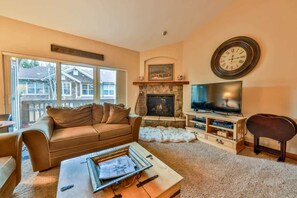 TV, fireplace, video games, offices