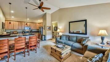 TV, fireplace, video games, offices