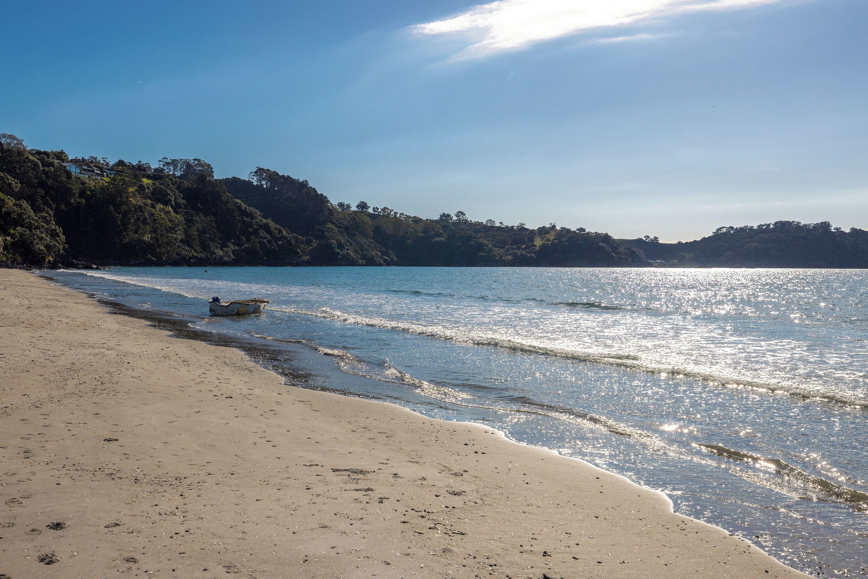 On the beach, white sand, 3 beach bars