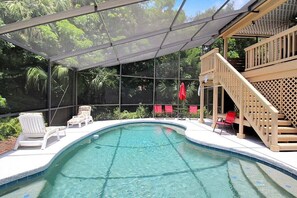 A heated pool - Two Story Private Pool Home Near Bradenton Beach - Bayside Paradise (Bradenton)
