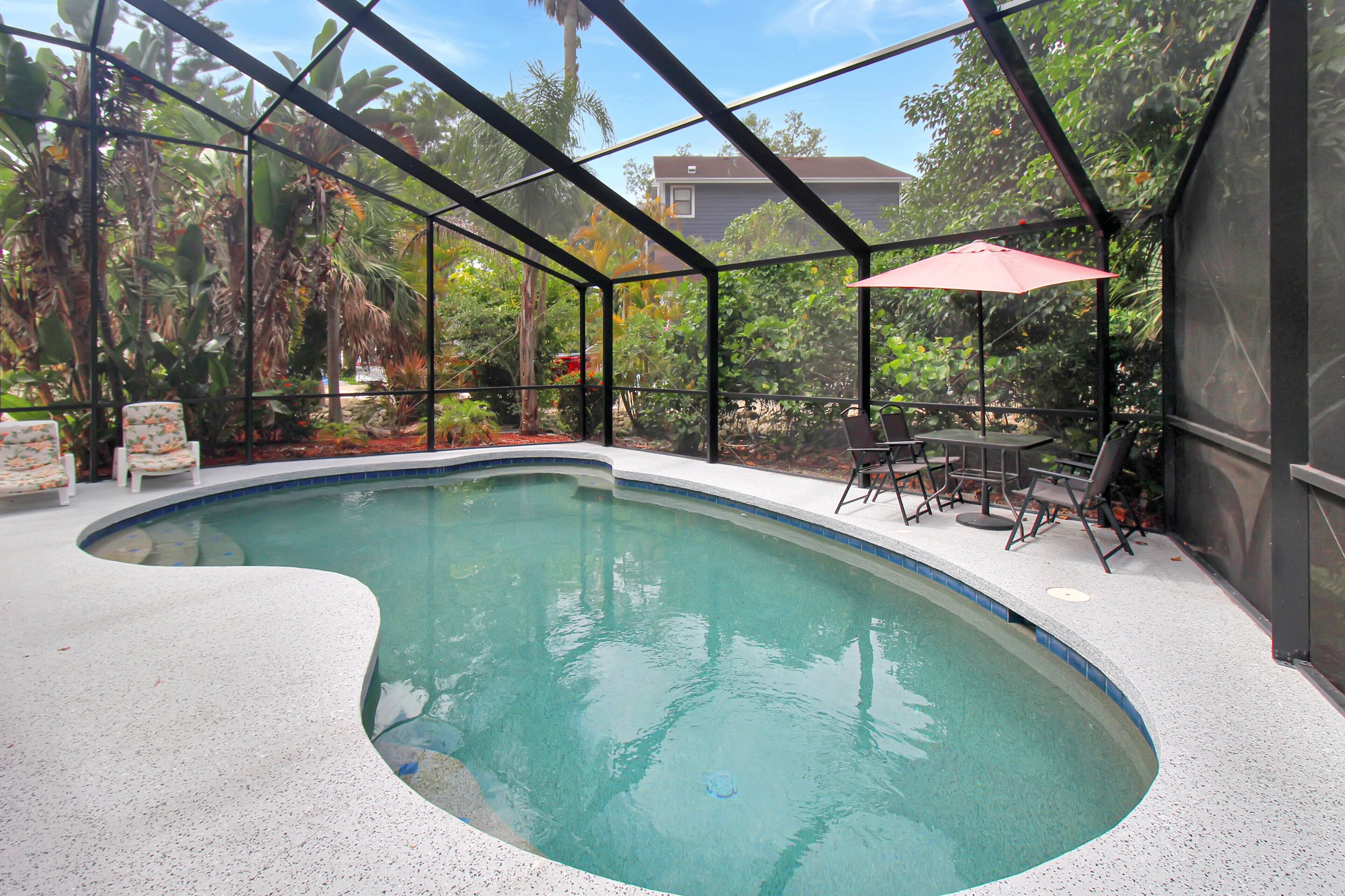 A heated pool