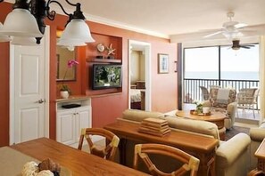 TV, DVD player, stereo