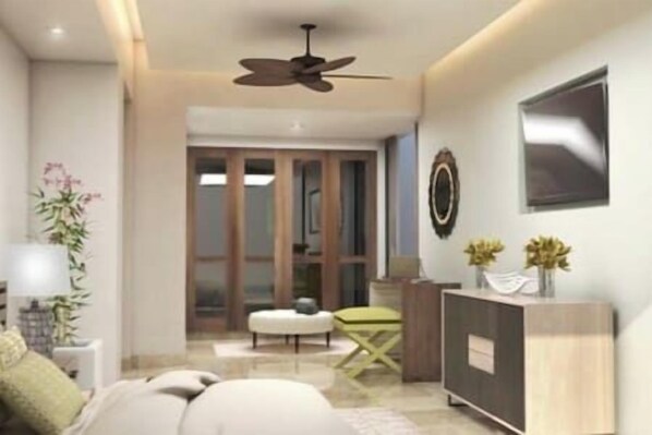 1 غرفة نوم ومكواة/لوح كي وخدمة الإنترنت وملاءات أسرّة