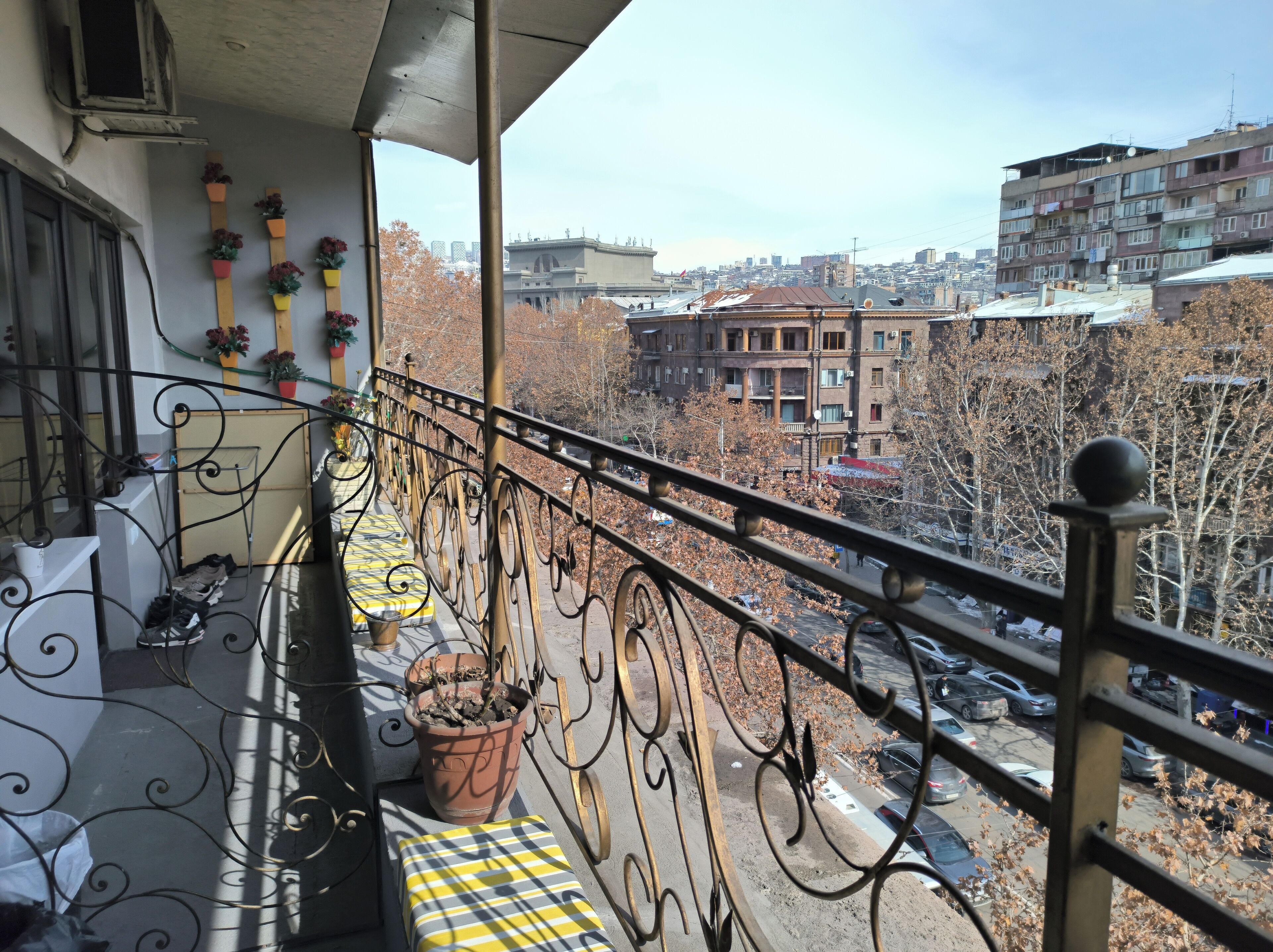 Double room "Economy" with 1 double bed shared bathroom | View from room