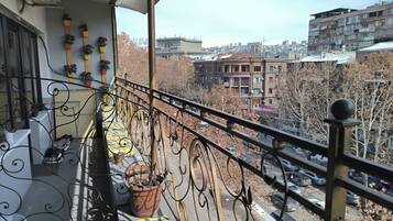 Double room "Economy" with 1 double bed shared bathroom | View from room