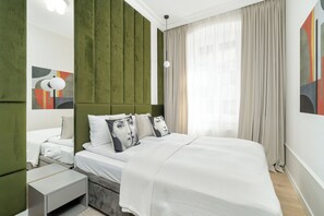 公寓, 1 间卧室, 厨房 | 1 多间卧室、床单