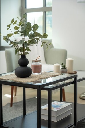 Leilighet, 1 soverom, kjøkken | Oppholdsrom