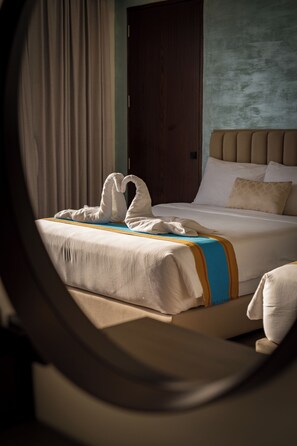 Premier Suite, 2 Queen Beds | Free WiFi, bed sheets