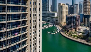 Deluxe Apartment, Marina View | Balcony view - KOHH - 2BR in Marina Wharf 2 (Dubai)