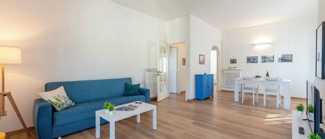 Een flatscreentelevisie