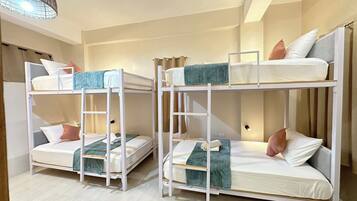 Blackout curtains, free WiFi, bed sheets