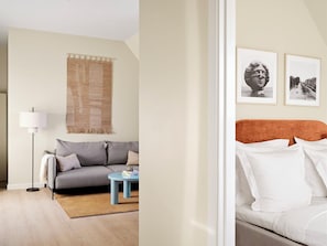 2 habitaciones, tabla de planchar con plancha, cuna de viaje y wifi 