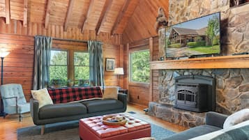 Smart TV, fireplace, offices, computer monitors