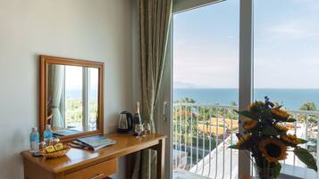 Deluxe Double or Twin Room, Balcony, Sea View | Beach/ocean view