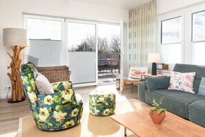 Televisión, chimenea, libros y estéreo 