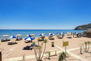 Sun loungers, beach towels