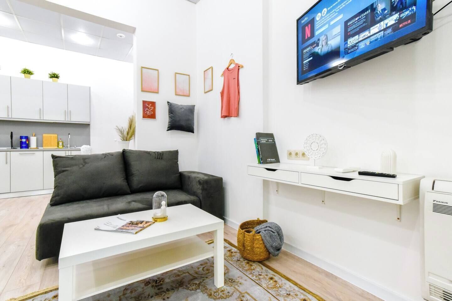 Smart-tv en een kantoor