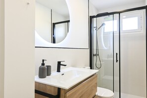 Shower, hair dryer