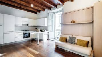 Apartemen | 1 kamar tidur, seprai premium, dan selimut bulu angsa