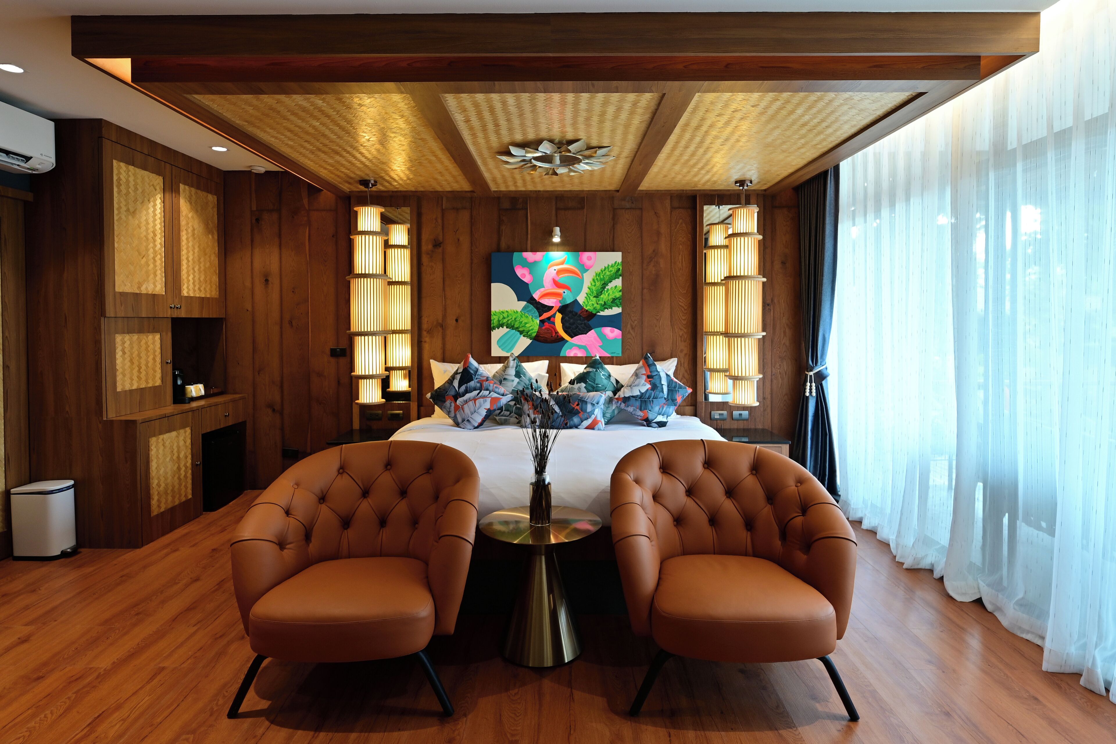 Luxury Double or Twin Room, Terrace, Partial Sea View | Premium bedding, pillowtop beds, minibar, in-room safe