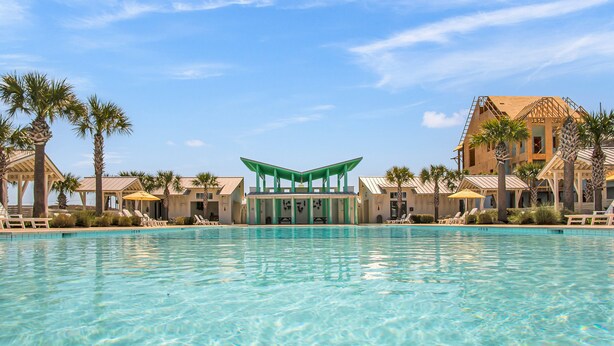 Unclassified image, 1 of 36, button - Resort Pools, Golf Cart Boardwalk to the Beach (Port Aransas)