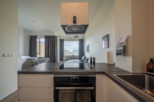 Standard Apartment, 1 Bedroom, Sea View | Private kitchen | Full-size fridge, oven, stovetop, dishwasher