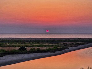 Escape to a serene coastal haven with a tranquil beach and calm waters.