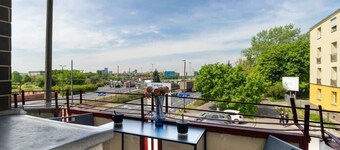 Bright Apartment with Balcony | Workspace