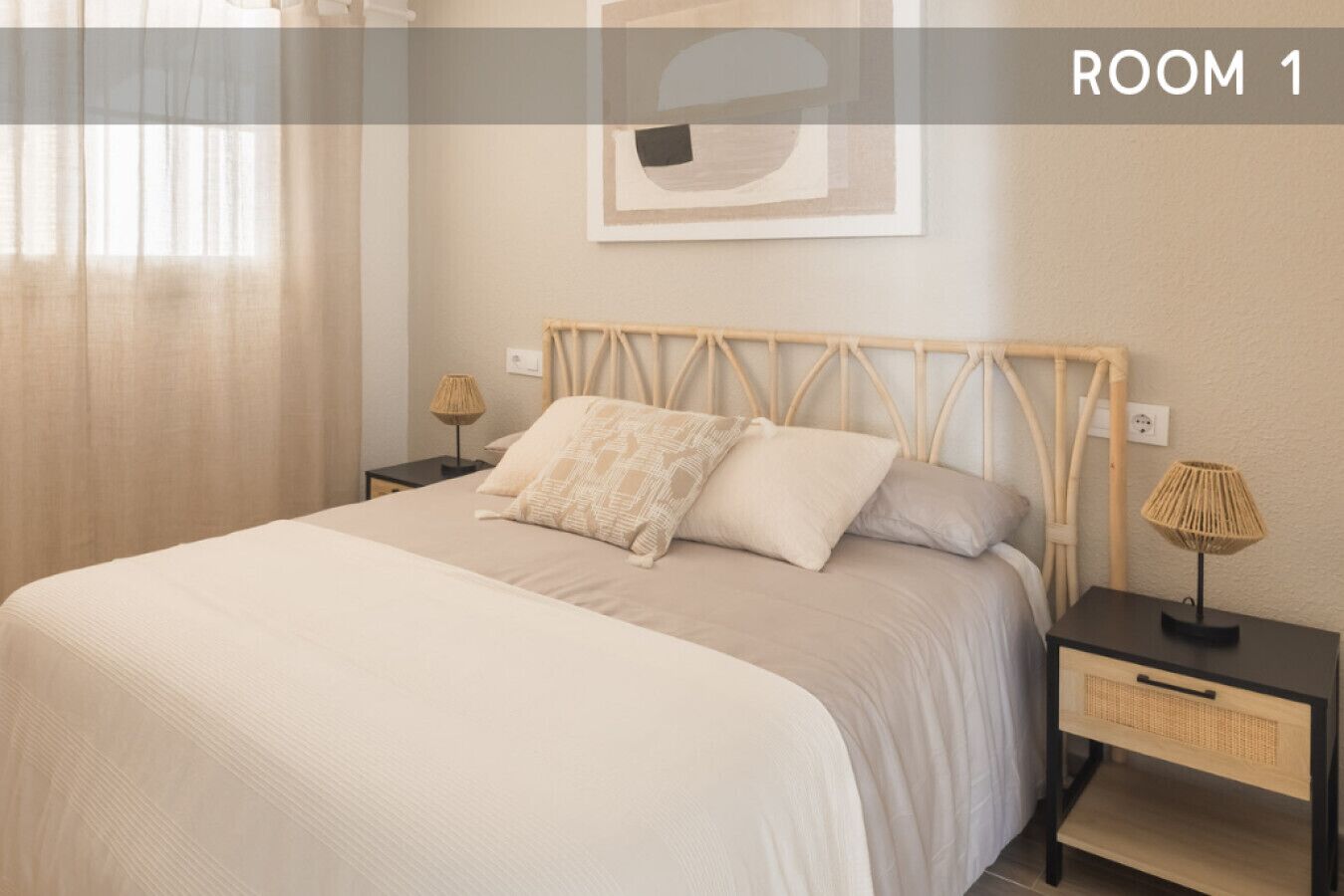 1 bedroom, desk, WiFi, bed sheets