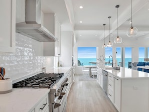 Fridge, microwave, oven, stovetop - Viviana #12 | Luxury Gulf Front Home, Private Pool + Incredible Views! (Pensacola)